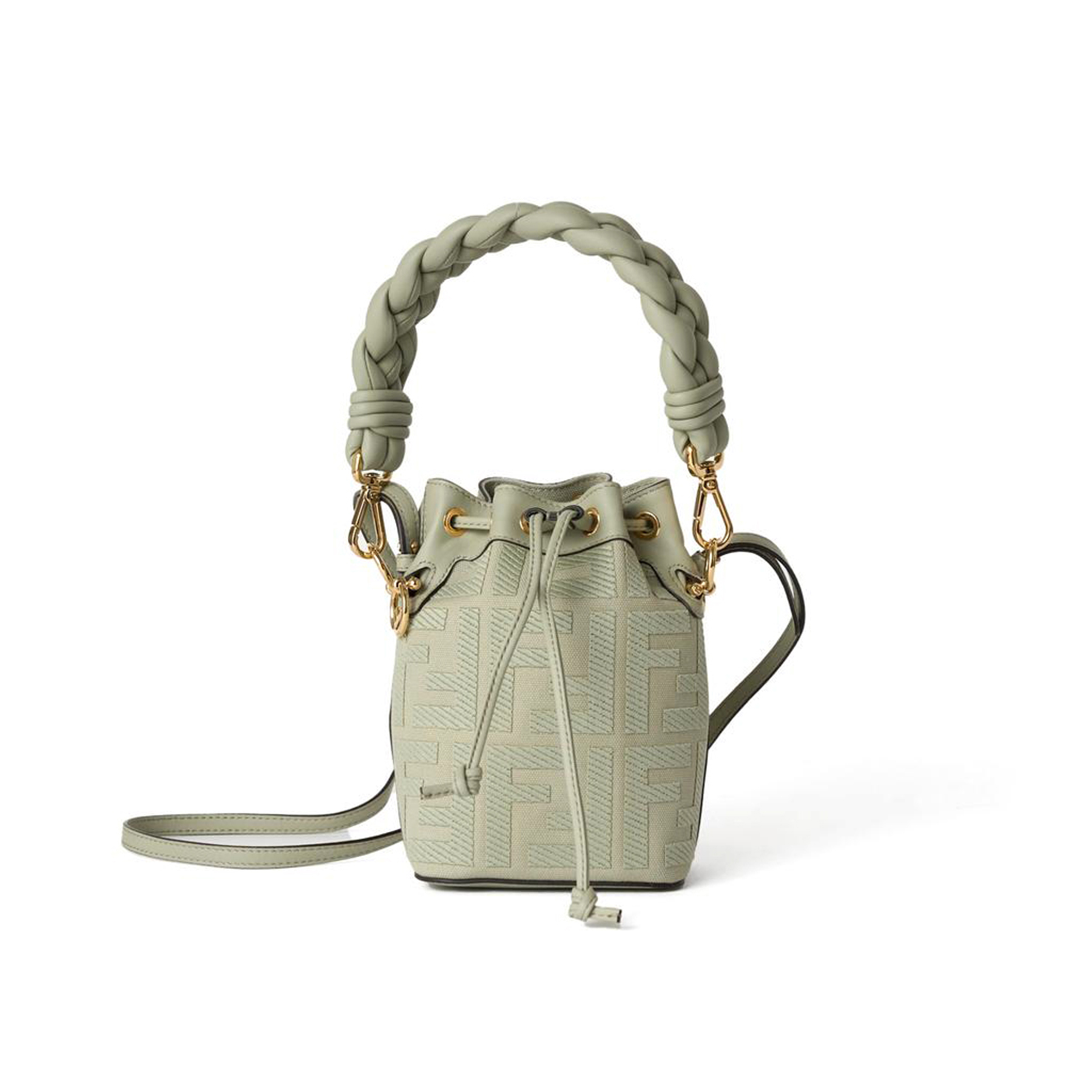 FENDI EMBOSSED FF CANVAS MON TRESOR MINI BAG 8BS010ANXDF1K3B (18*12*10cm)